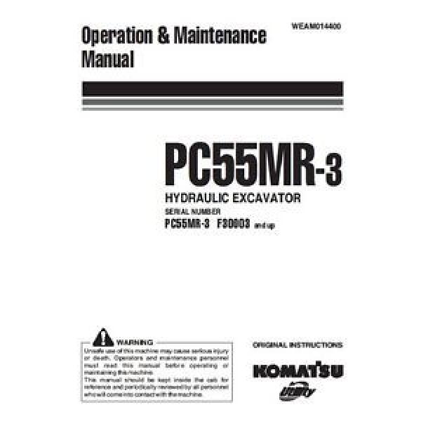 KOMATSU PC55MR-3 OPERATORS MANUAL ON CD *FREE POSTAGE* #1 image