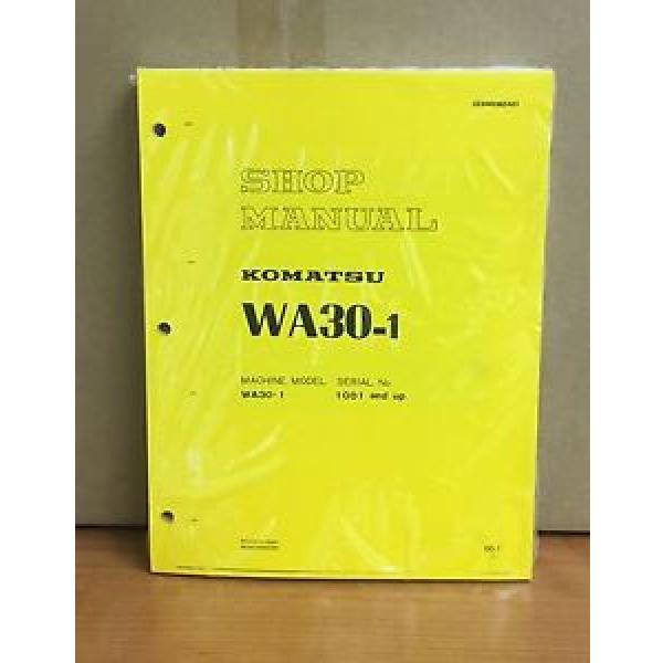 Komatsu WA30-1 Avance Wheel Loader Shop Service Repair Manual #1 image