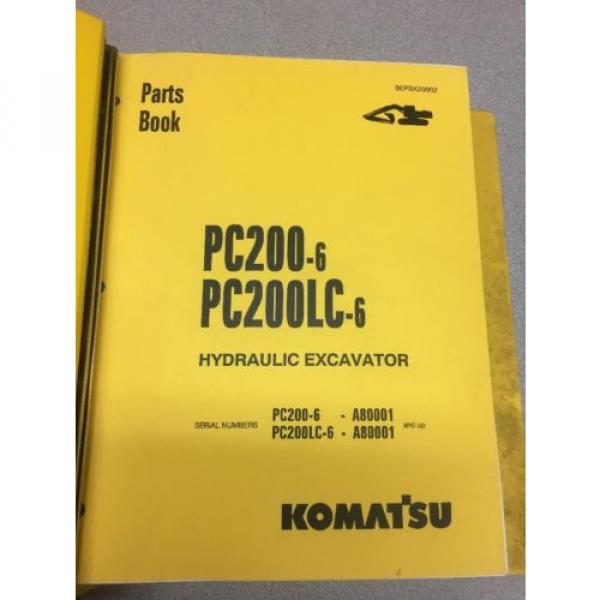 KOMATSU PC200-6 &amp; PC200LC-6 Hydraulic Excavator Parts Book / Service Repair #1 image