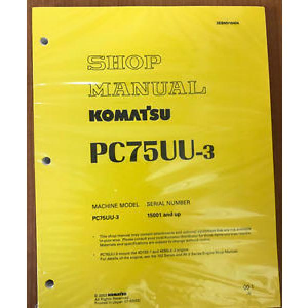 Komatsu Service PC75UU-3 Excavator Shop Repair Manual #1 image