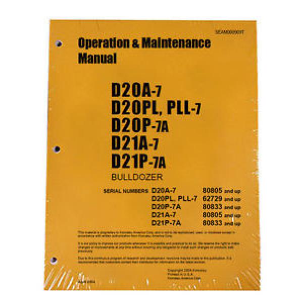 Komatsu D20A-7 Dozer Operation &amp; Maintenance Manual #1 image