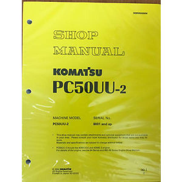 Komatsu Service PC50UU-2 Excavator Shop Repair Manual #1 image