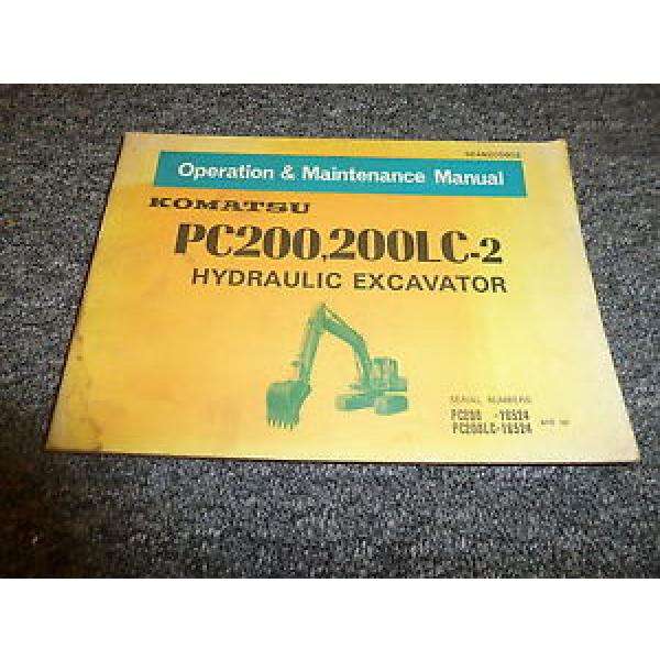 Komatsu PC200-1 200LC-2 Hydraulic Excavator Owner Operation Manual #1 image