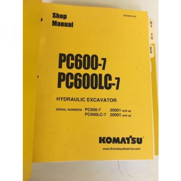 Komatsu PC600-7 PC00LC-7 Hydraulic Excavator Manual #2 image