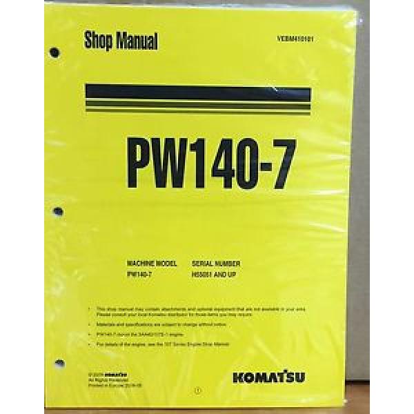 Komatsu Service PW140-7 Excavator Shop Manual NEW REPAIR #1 image