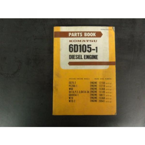 Komatsu 6D105-1 Diesel Engine Parts Book #1 image