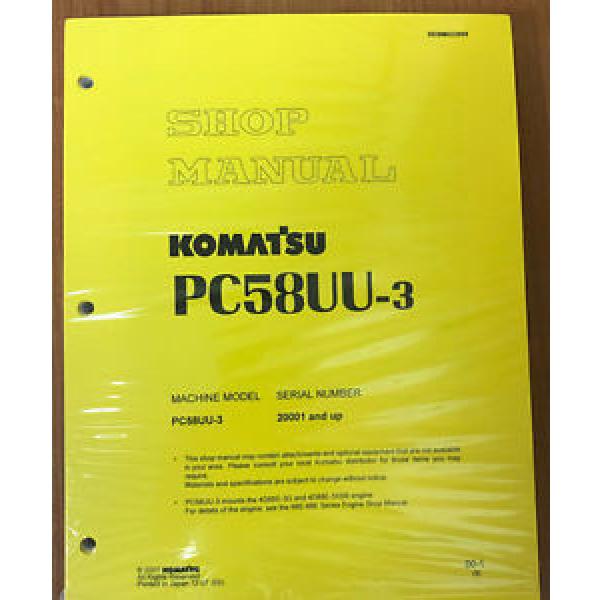 Komatsu Service PC58UU-3 Excavator Shop Repair Manual #1 image