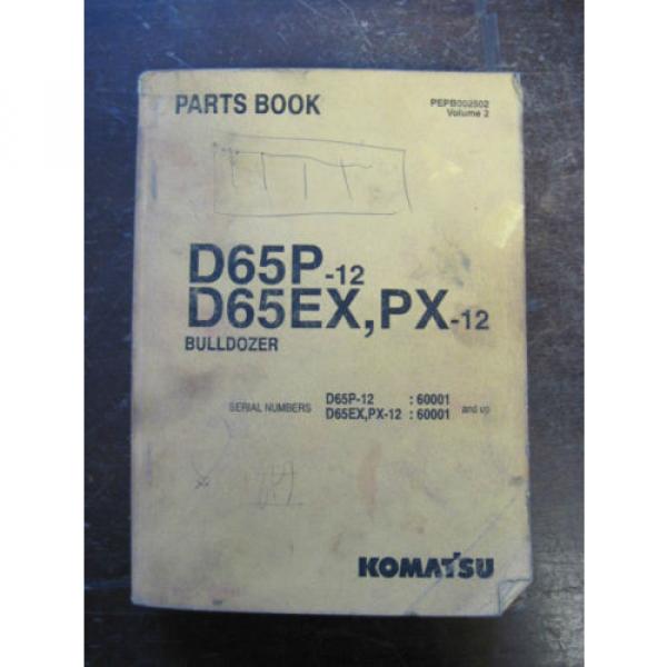 OEM Komatsu D65P-12 D65EX, PX-12 Bulldozer Crawler PARTS Book Catalog Manual #1 image