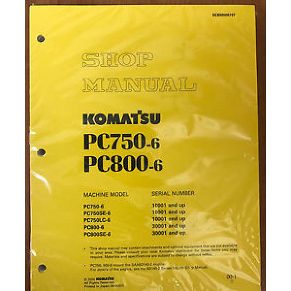 Komatsu PC750-6/LC/SE-6, PC800-6 PC800SE-6 Excavator Service Shop Repair Manual #1 image