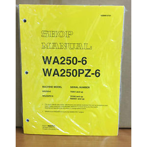 Komatsu WA250-6, WA250PZ-6 Wheel Loader Shop Service Manual (75001, 75160 &amp; up) #1 image