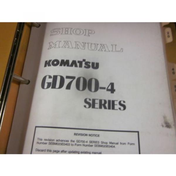 Komatsu GD700-4 Motor Grader Shop Manual #1 image