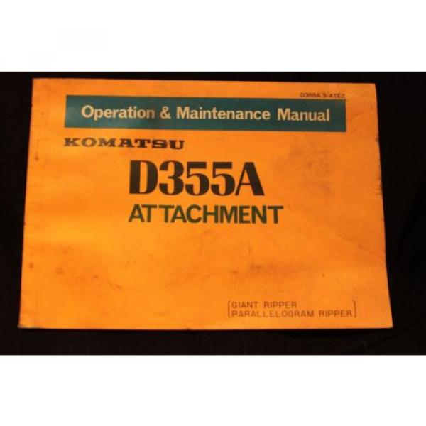 Komatsu attachment book shop Manual Catalog dozer crawler D355A #2 image