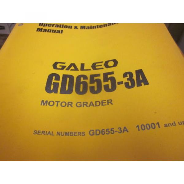 Komatsu GD655-3A Motor Grader Operation &amp; Maintenance Manual s/n 10001- #1 image