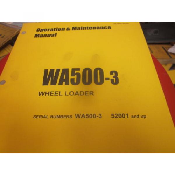 Komatsu WA500-3 Wheel Loader Operation &amp; Maintenance Manual s/n 52001 &amp; Up #1 image