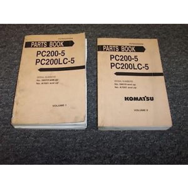 Komatsu PC200-5 PC200LC-5 Hydraulic Excavator Parts Catalog Manual Guide Set #1 image