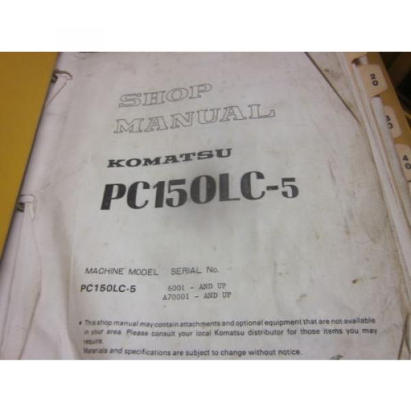Komatsu PC150LC-5 Hydraulic Excavator Repair Shop Manual #2 image