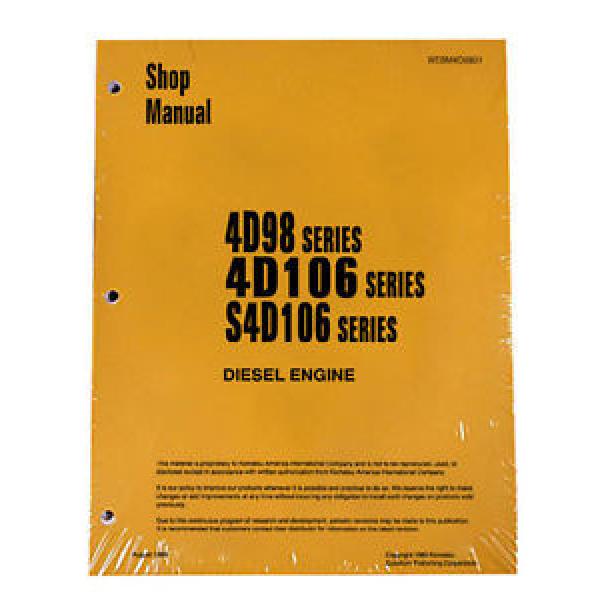 Komatsu Engine 4D106-1, 4D98, S/4D106 Service Manual #1 image