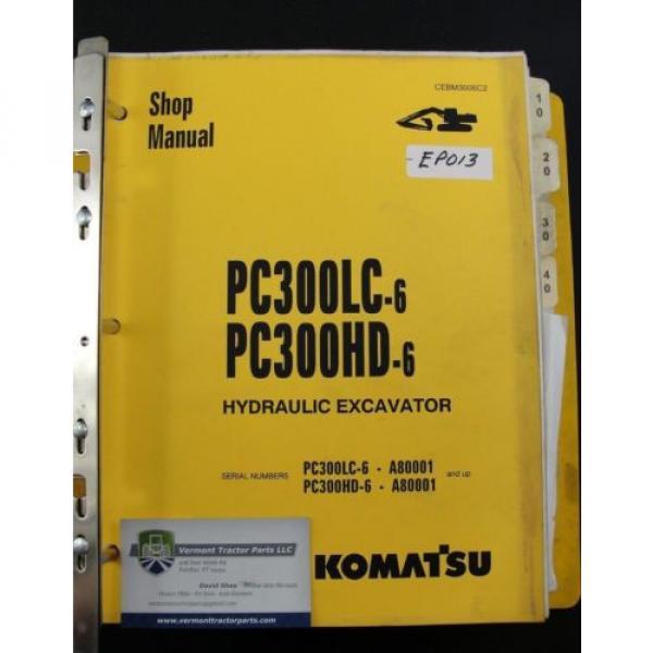 Komatsu PC300LC-6 PC300HD-6 excavator service shop manual CEBM3006C2 #2 image