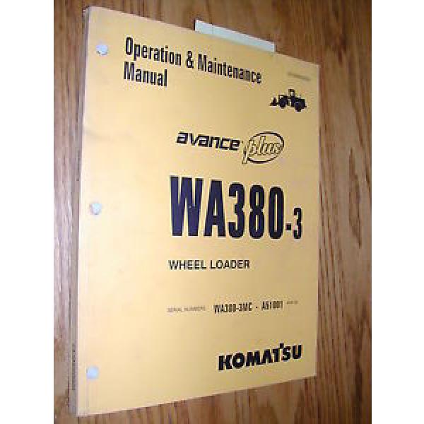 Komatsu WA380-3 OPERATION MAINTENANCE MANUAL WHEEL LOADER OPERATOR GUIDE BOOK #1 image