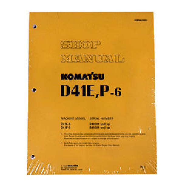 Komatsu D41E-6, D41P-6 w/ 6D102E-2 Engine Service Printed Manual #1 image
