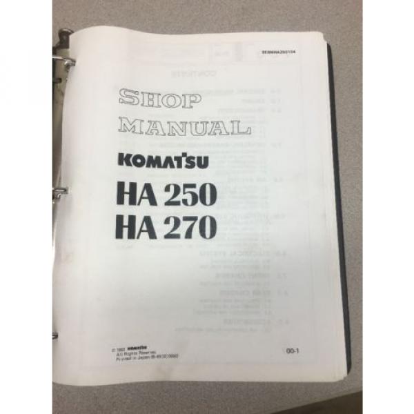 KOMATSU HA250 HA270 Articulated Dump Truck Shop Manual / Service Repair #1 image