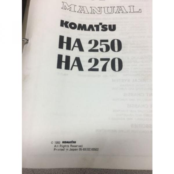 KOMATSU HA250 HA270 Articulated Dump Truck Shop Manual / Service Repair #2 image