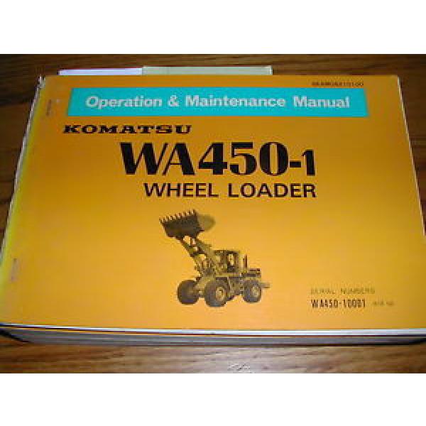 Komatsu WA450-1 OPERATION MAINTENANCE MANUAL WHEEL LOADER OPERATOR GUIDE BOOK #1 image