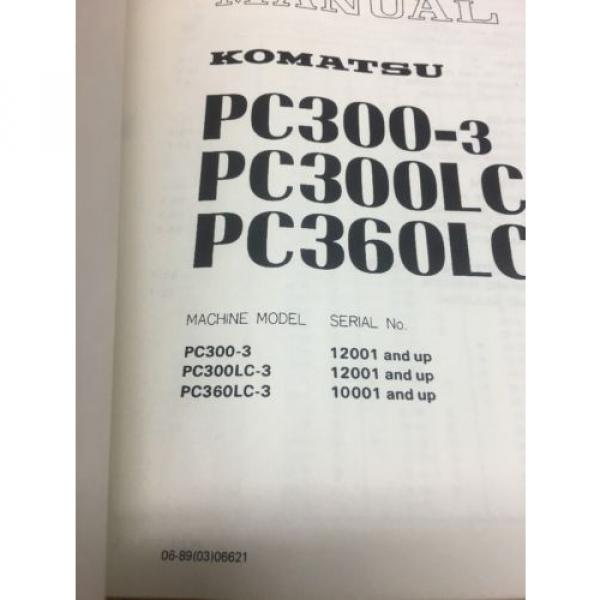 KOMATSU PC300-3 PC300LC-3 PC360LC-3 Excavator Shop Manual / Repair Service #3 image