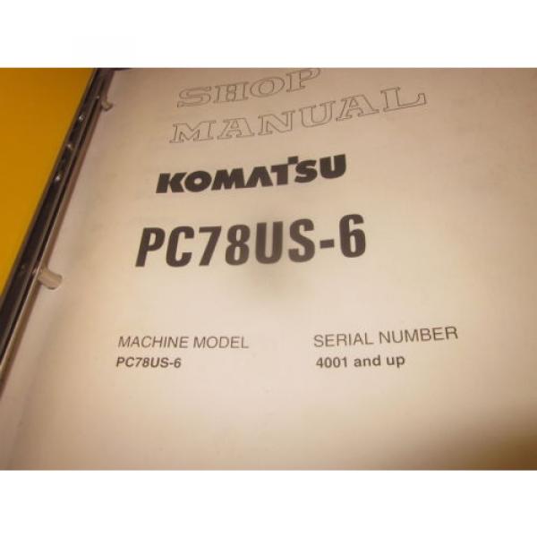 Komatsu PC78US-6 Hydraulic Excavator Service Repair Manual #1 image