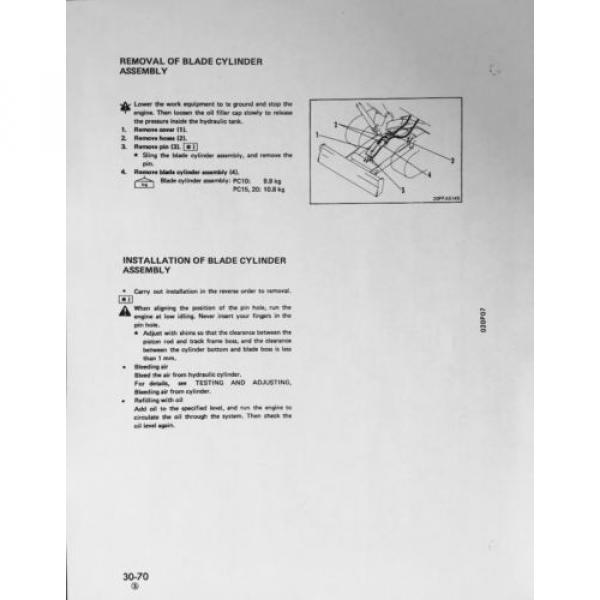 KOMATSU PC10-7 PC15-3 PC20-7 Hydraulic Excavator Service Shop Repair Manual Book #5 image