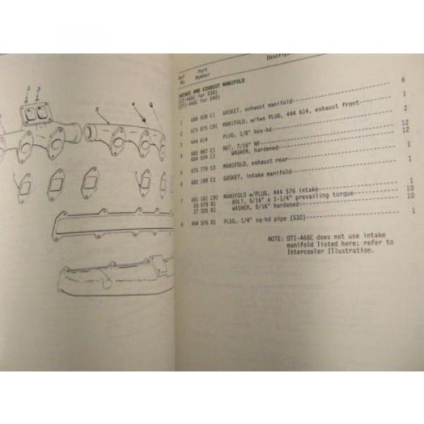 KOMATSU DRESSER DT-414 414B 466 466B 466C DTI466C PARTS BOOK MANUAL 1986 #5 image