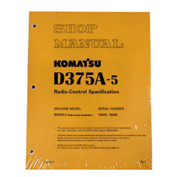 Komatsu D375A-5 Radio-Control Specification Service Printed Manual #1 image