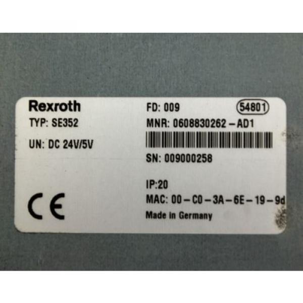 Rexroth Germany Japan SE352 0608830262-AD1 Control Unit #2 image
