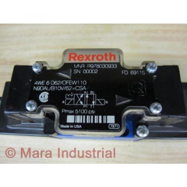 Rexroth Singapore Russia Bosch R978030933 Valve 4WE6D62OFEW110N9DALB10V62CSA - New No Box #2 image