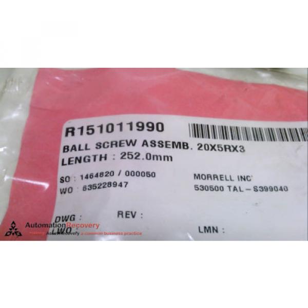 REXROTH Dutch china R151011990, BALL SCREW ASSEMBLY, LENGTH: 252 MM,, NEW* #226206 #3 image