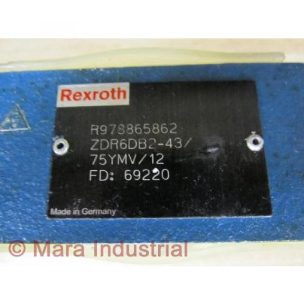 Rexroth Russia Singapore Bosch R978865862 Valve ZDR6DB2-43/75YMV/12 - New No Box #2 image