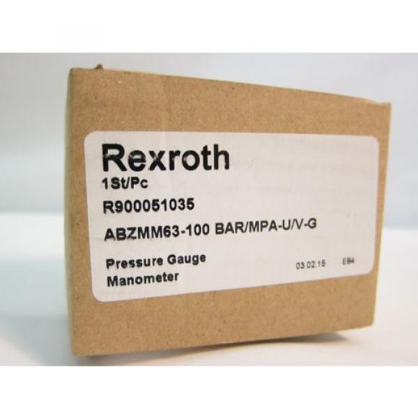 New India Canada Bosch Rexroth R900051035 ABZMM63 Manometer Pressure Gauge 100 Bar/MPA  #3 image