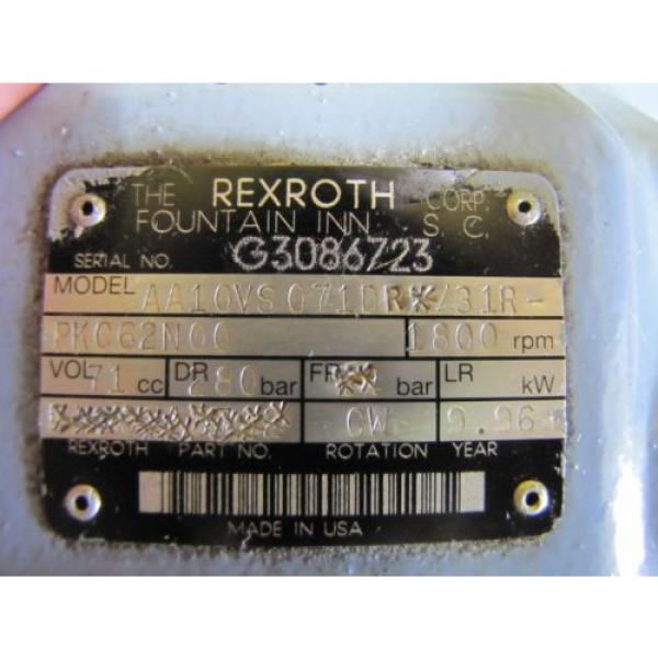 REXROTH AA10VS071DR*/31R-PKC62N00 HYDRAULIC PUMP 2&#034; INLET 1&#034; OUTLET 1-1/4&#034; SHAFT #2 image